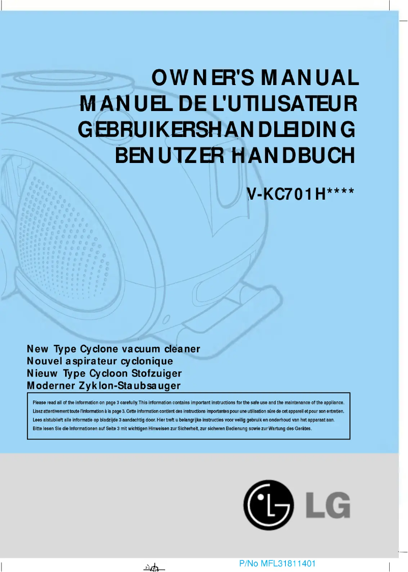 Page n°1 - Manuel utilisateur LG V-KC701HTQ