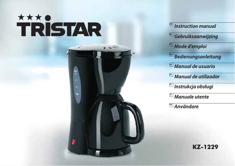 Page 1 of the manual User Manual TriStar KZ-1229