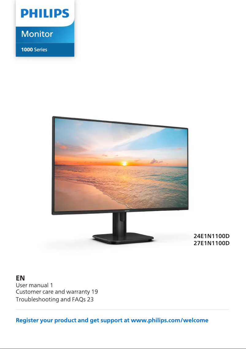 Page n°1 - Manuel utilisateur Philips 24E1N1100D