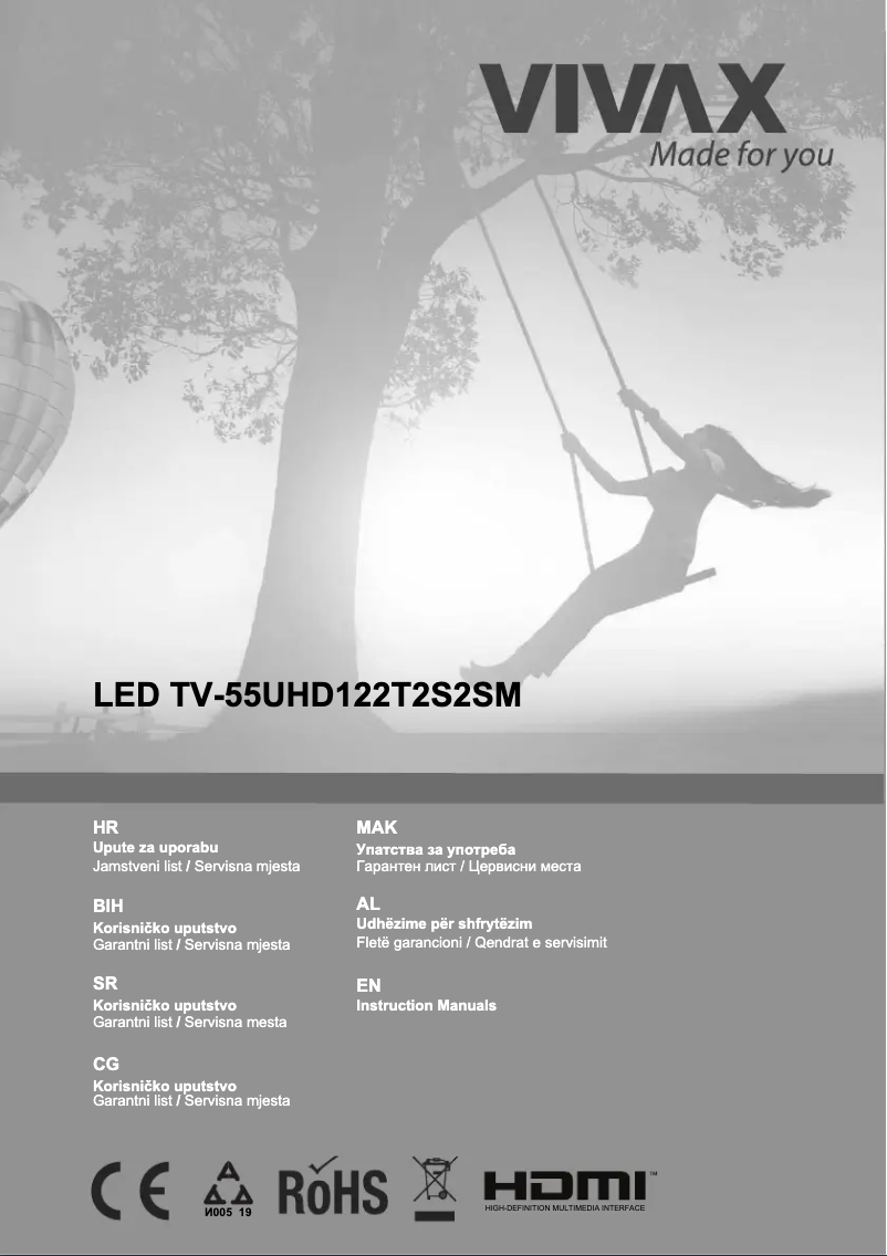 Page n°1 - Manuel utilisateur Vivax TV-55UHD122T2S2SM