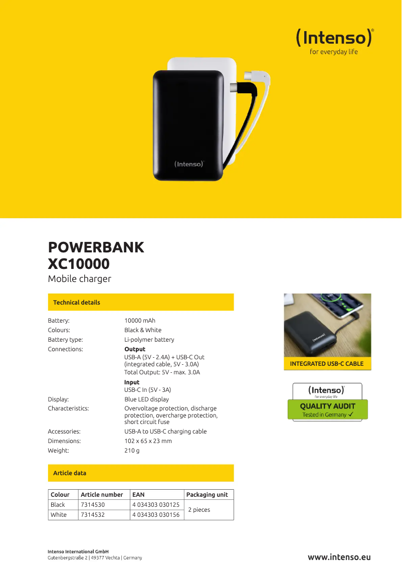 Image de la première page du manuel de l'appareil XC10000