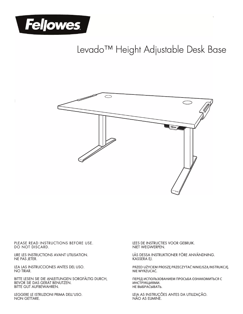 Page 1 de la notice Manuel utilisateur Fellowes Levado
