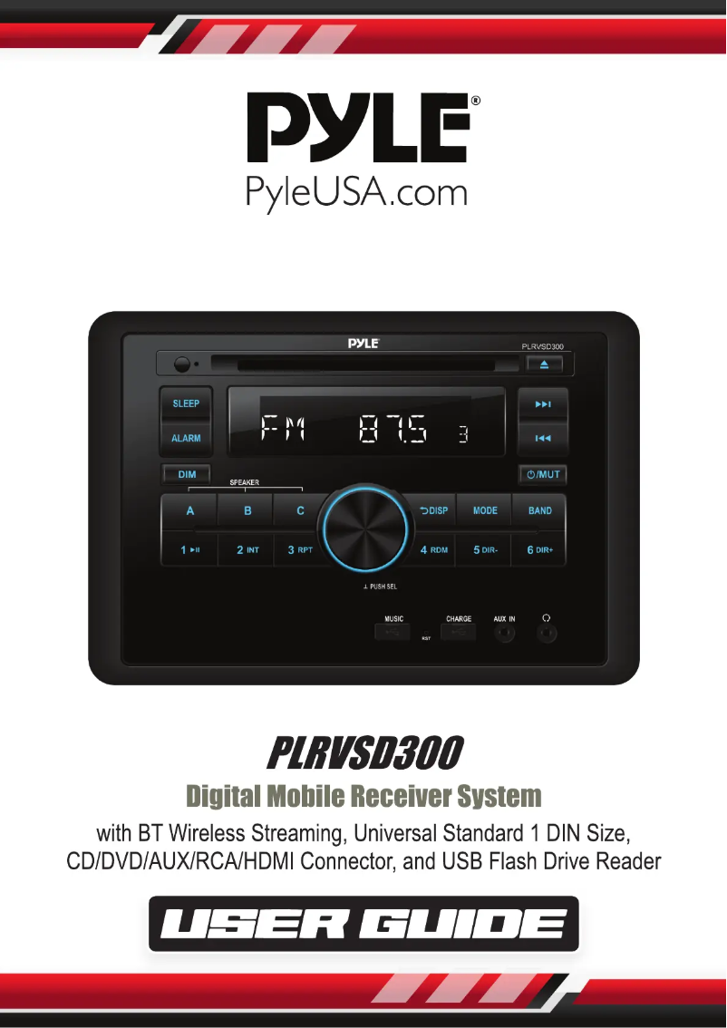 Image de la première page du manuel de l'appareil PLRVSD300