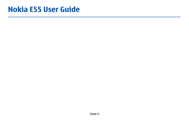 Page n°1 - Manuel utilisateur Nokia E55