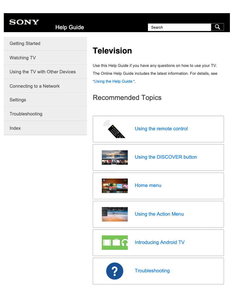 Page 1 de la notice Manuel utilisateur Sony KDL-50FA95C