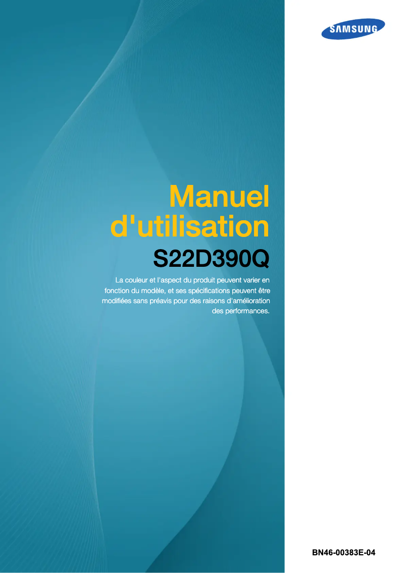 Image de la première page du manuel de l'appareil S22D390Q