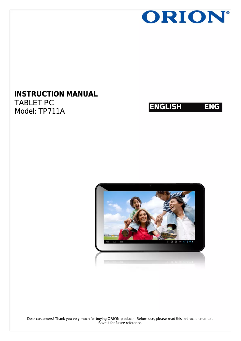 Image de la première page du manuel de l'appareil TP711A