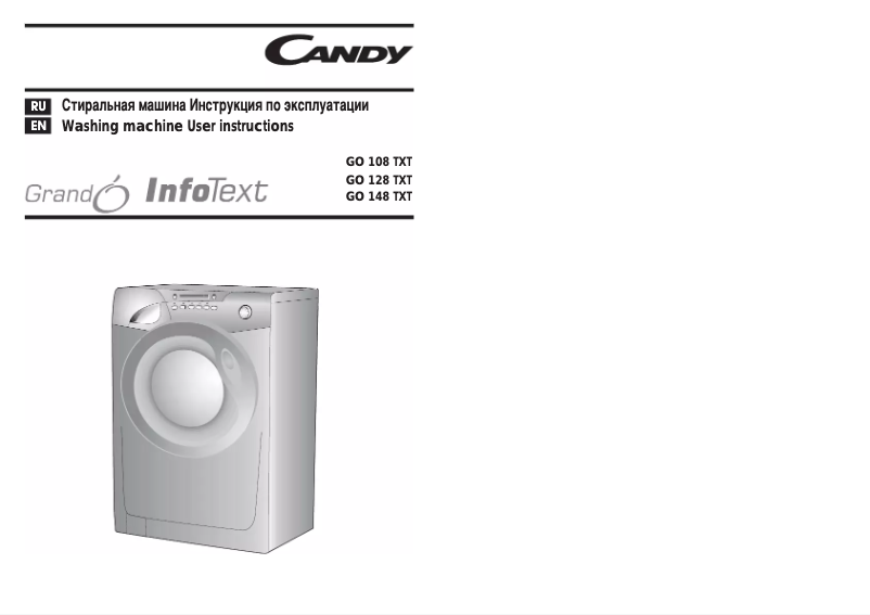 Page n°1 - Manuel utilisateur Candy GO108TXT-07S