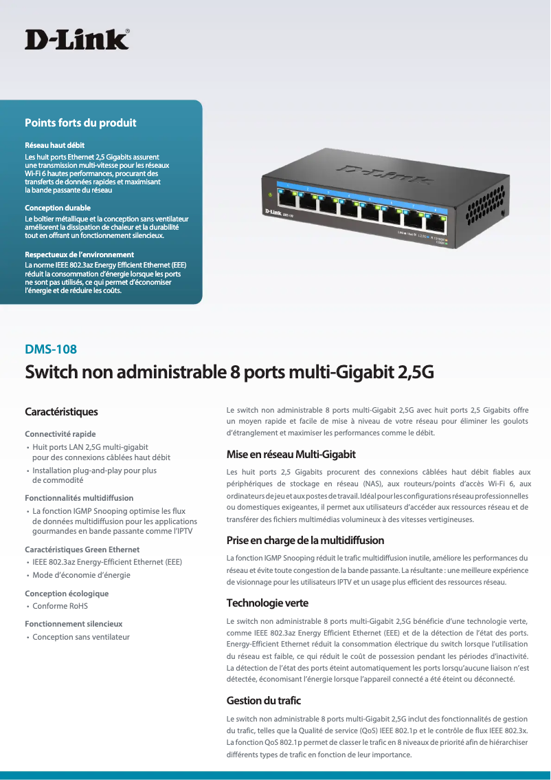 Image de la première page du manuel de l'appareil DMS-108