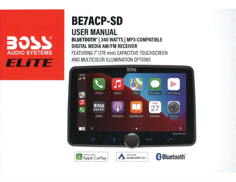 Page 1 de la notice Manuel utilisateur Boss BE7ACP-SD