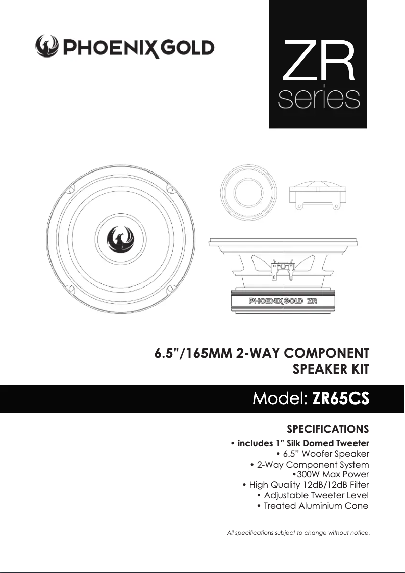Imagen de la primera página del manual del dispositivo ZR65CS