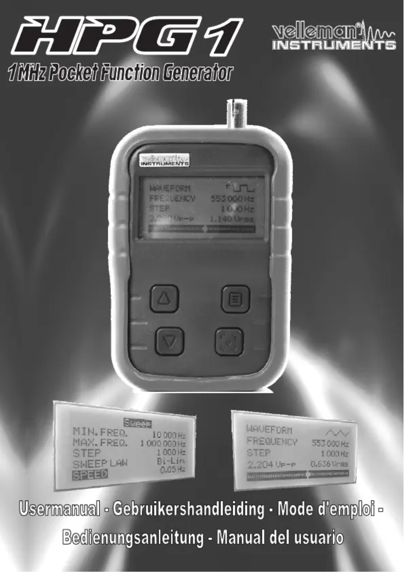 Página 1 del manual Manual de usuario Velleman HPG1