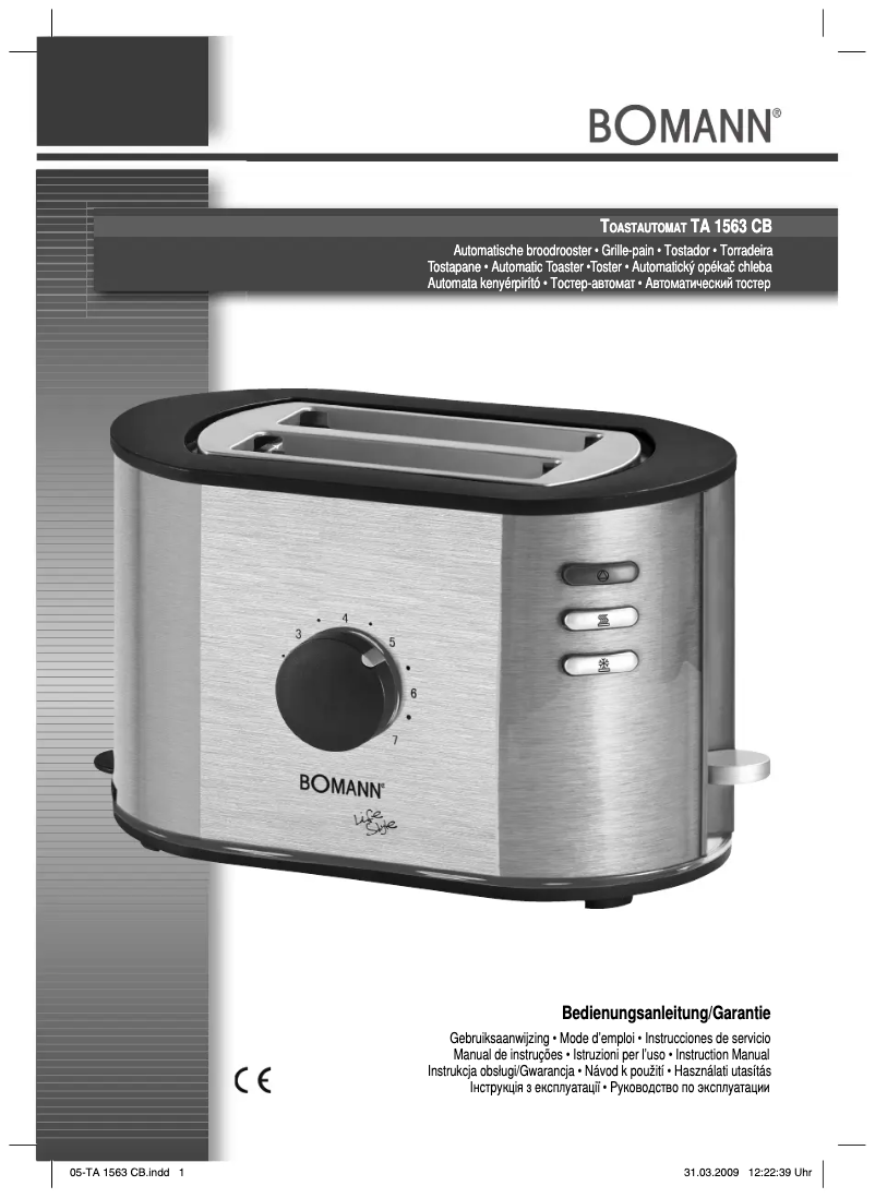 Image de la première page du manuel de l'appareil TA 1563 CB