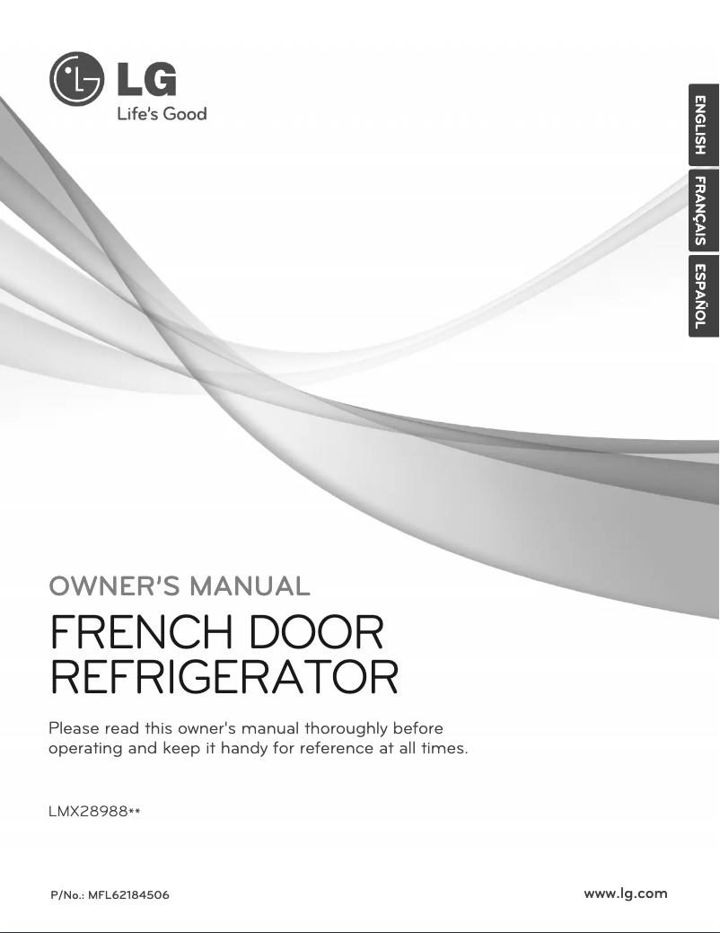 Page 1 de la notice Manuel utilisateur LG LMX28988SB