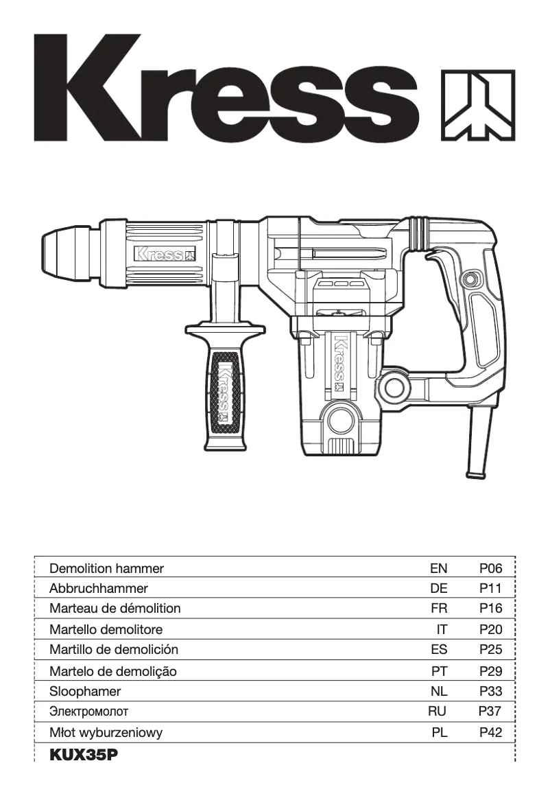 Page n°1 - Manuel utilisateur Kress KUX35P