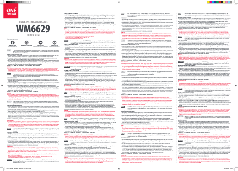 Page 1 de la notice Manuel utilisateur One for all WM 6619