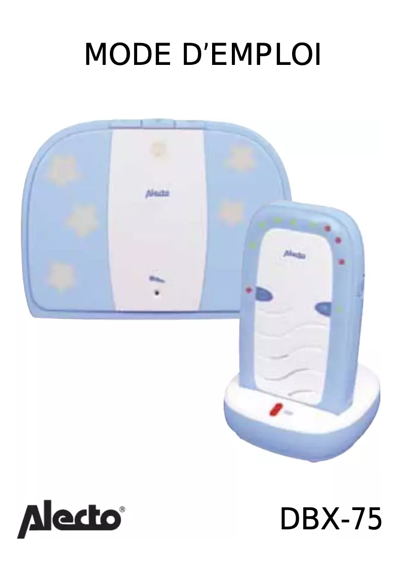 Page n°1 - Manuel utilisateur Alecto DBX-75