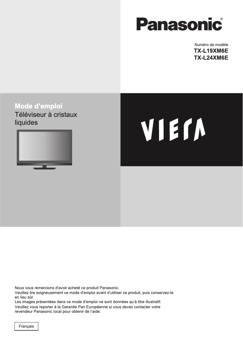Page 1 de la notice Manuel utilisateur Panasonic Viera TX-L24XM6E