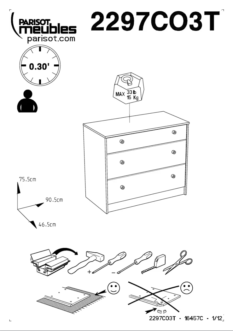 Page n°1 - Manuel utilisateur Parisot Lovely Light 2297CO3T