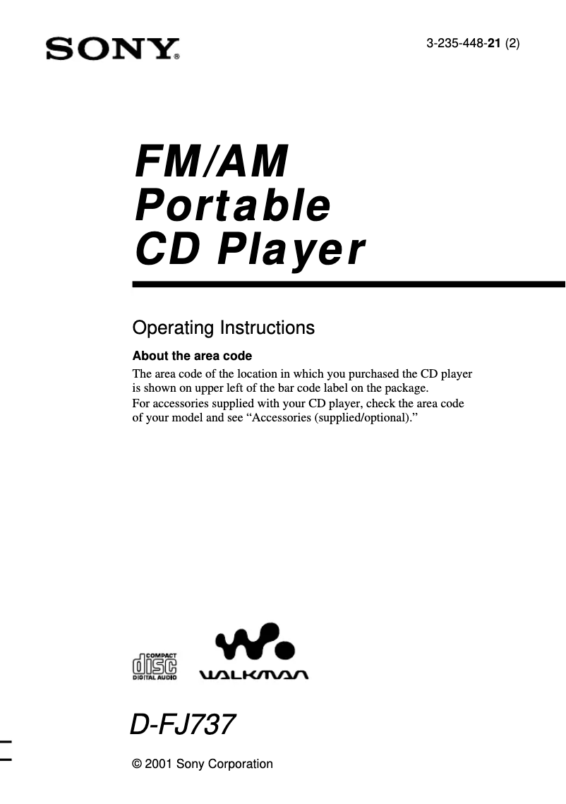 Image de la première page du manuel de l'appareil D-FJ737