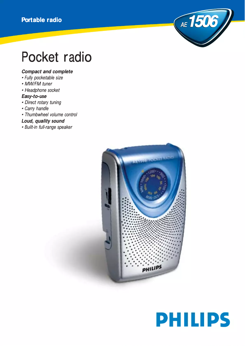 Image de la première page du manuel de l'appareil AE1506