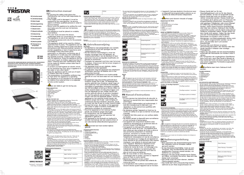 Image de la première page du manuel de l'appareil OV-1452