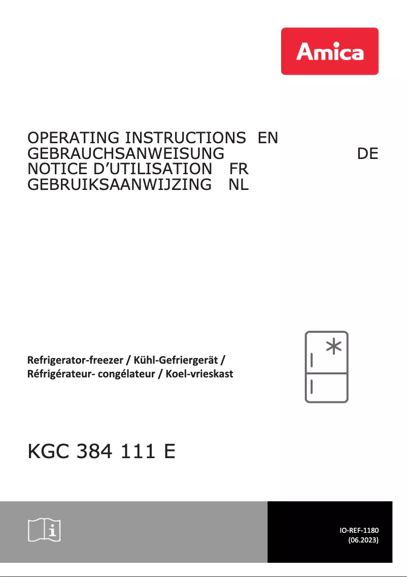 Page n°1 - Manuel utilisateur Amica KGC 384 111 E