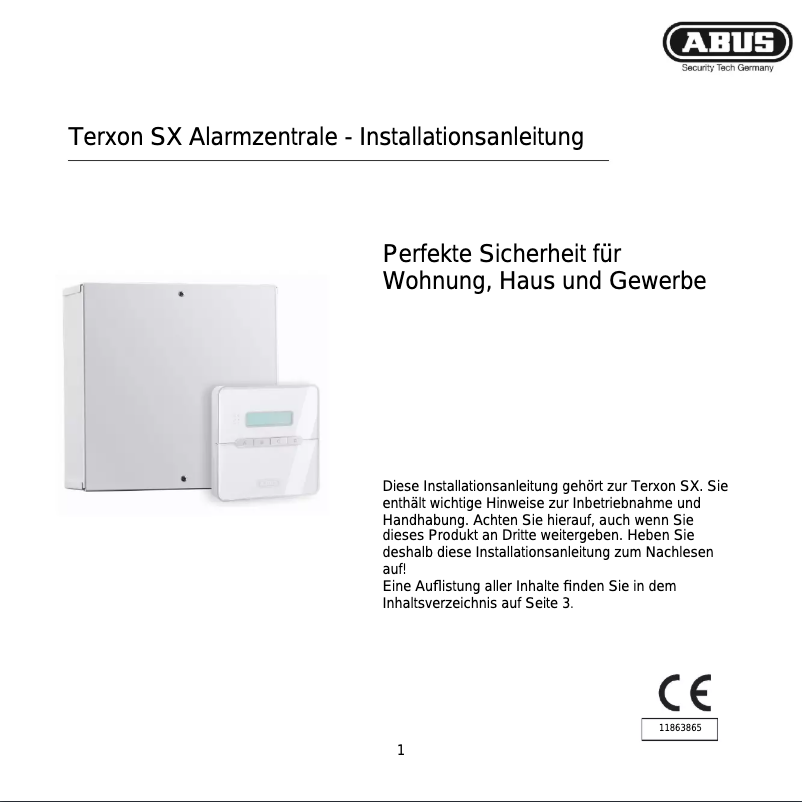 Page 1 de la notice Manuel utilisateur Abus IPCB62500