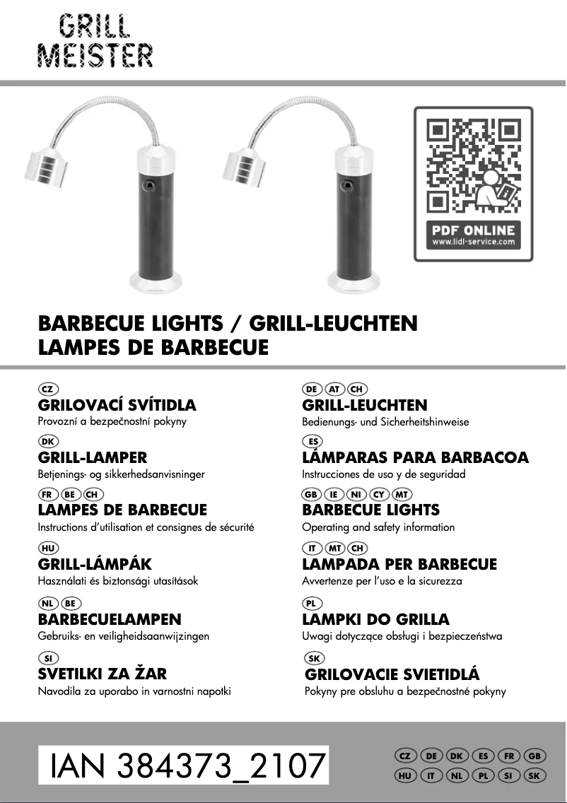 Page n°1 - Manuel utilisateur Grillmeister IAN 384373