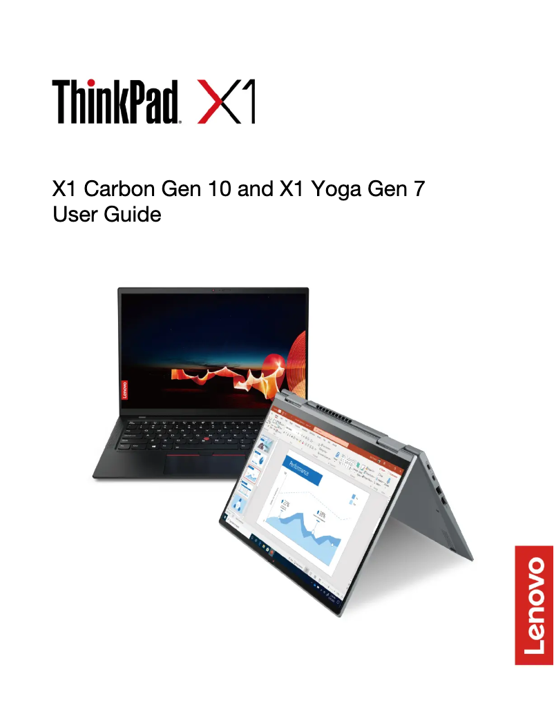 Image de la première page du manuel de l'appareil ThinkPad X1 Carbon G10