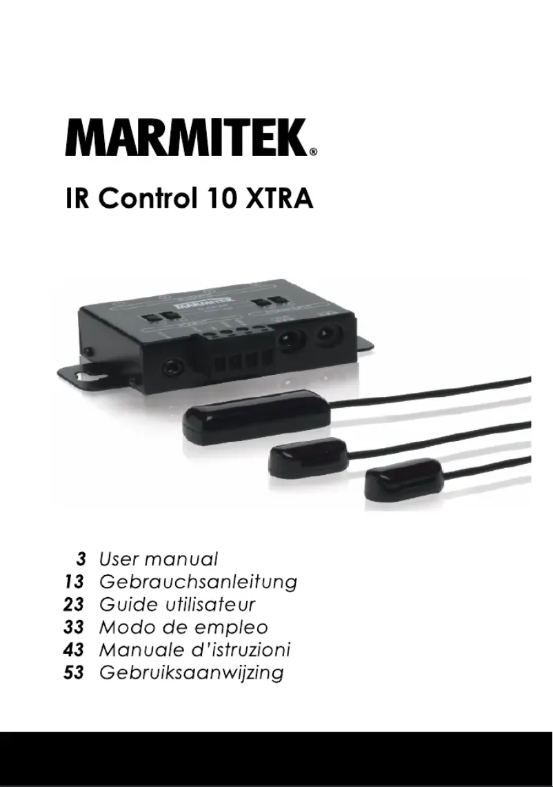 Page n°1 - Manuel utilisateur Marmitek IR Control 11 XTRA