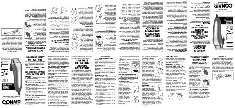 Page 1 de la notice Manuel utilisateur Conair HC221RGB