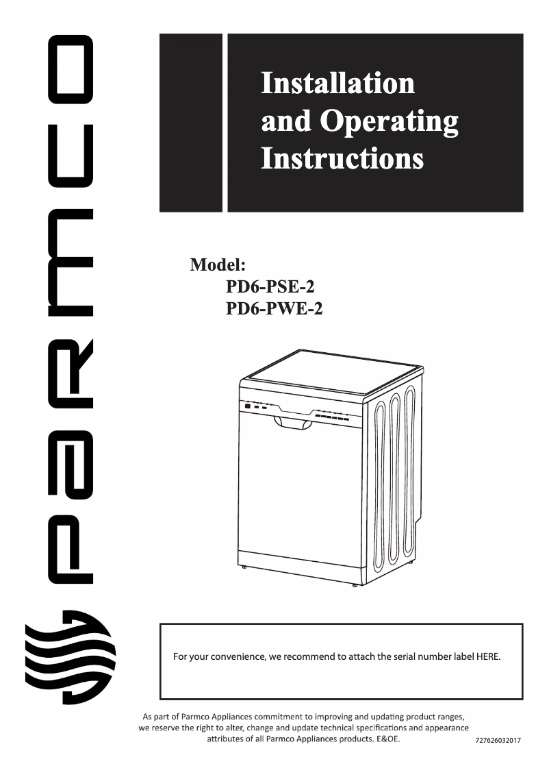 First page image of the manual for PD6-PSE-2