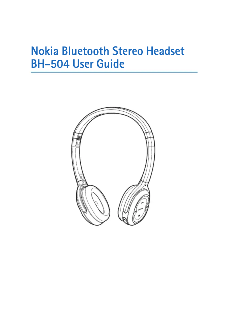 Page 1 de la notice Manuel utilisateur Nokia BH-504