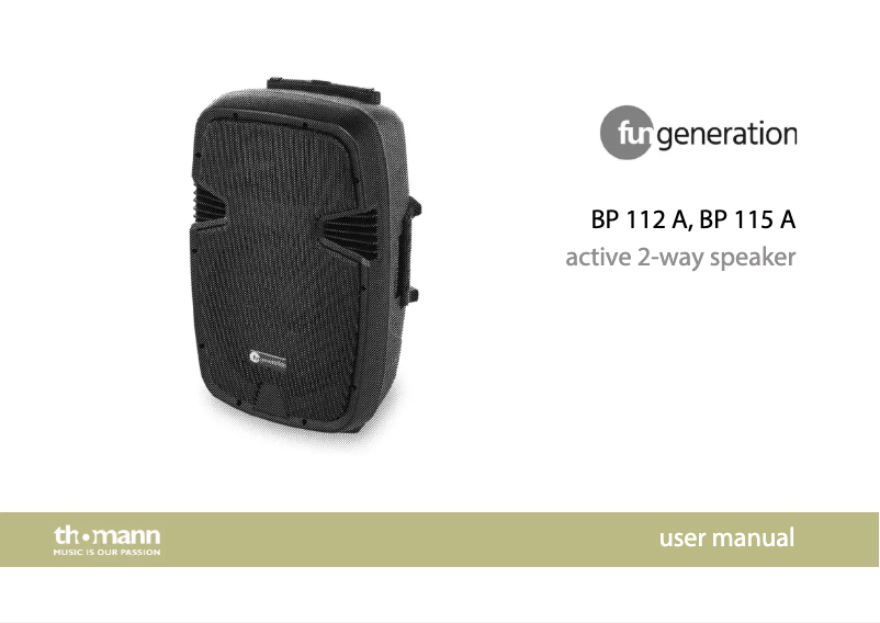 Page 1 de la notice Manuel utilisateur Fun Generation BP 115 A