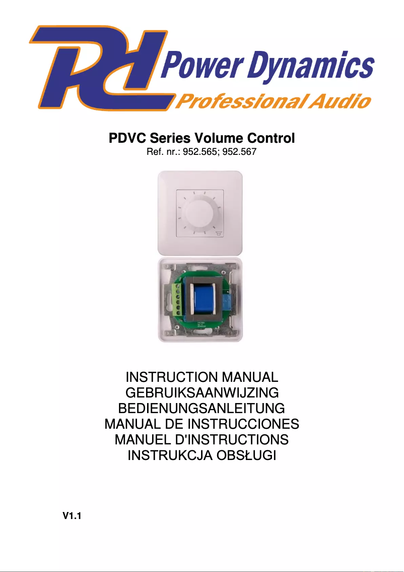 Page n°1 - Manuel utilisateur Power Dynamics PDVC30