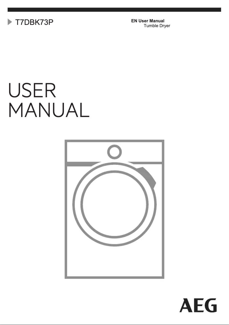 Page 1 de la notice Manuel utilisateur AEG T7DB73KP