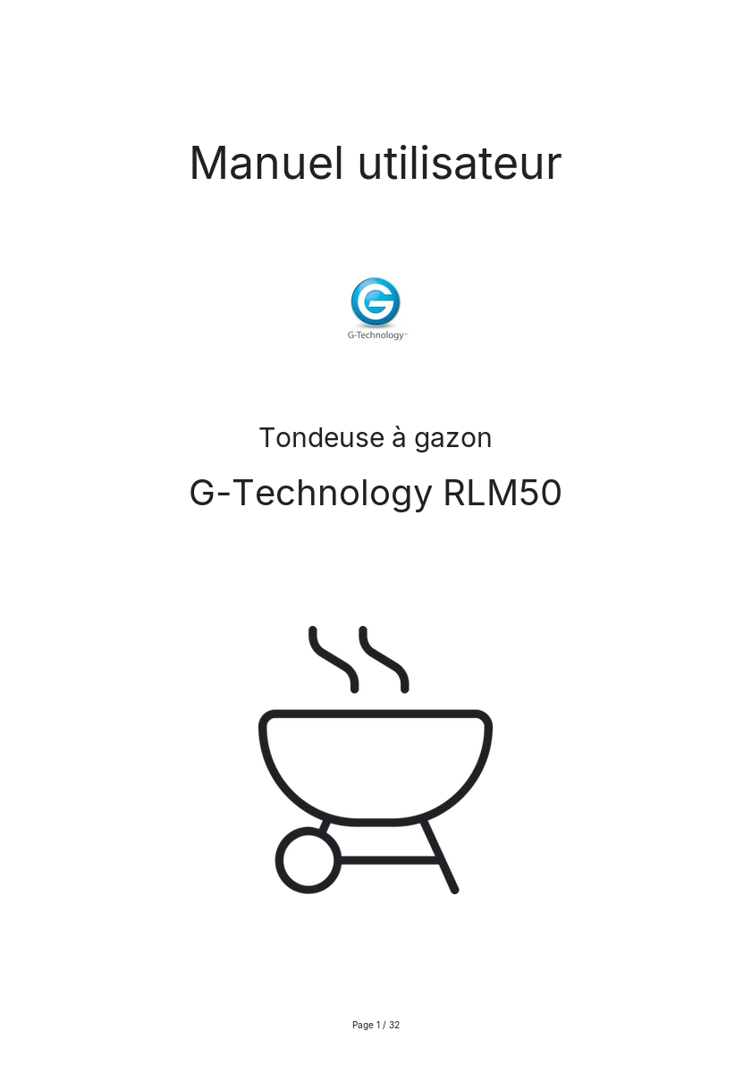 Page n°1 - Manuel utilisateur G-Technology RLM50