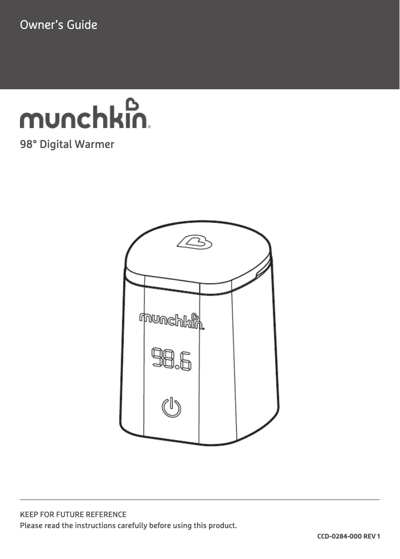 Page 1 de la notice Manuel utilisateur Munchkin 98° Digital Warmer