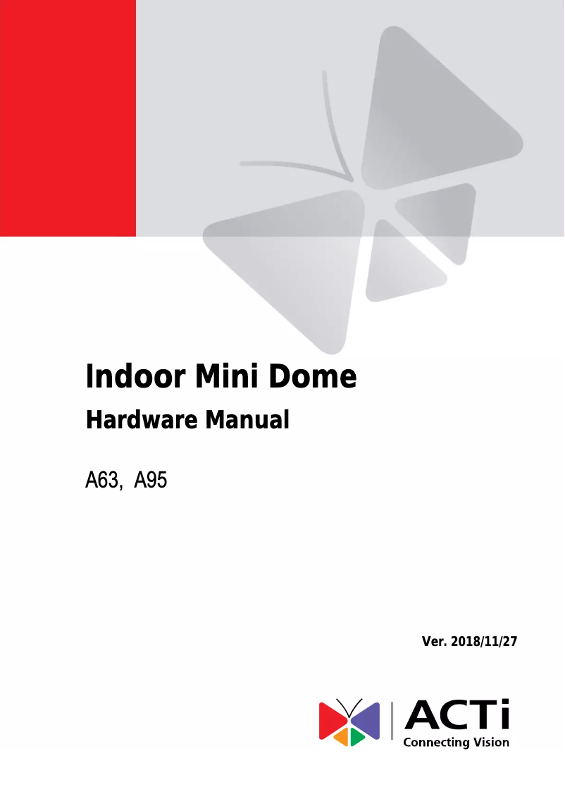 Page n°1 - Mode d'emploi ACTi A95