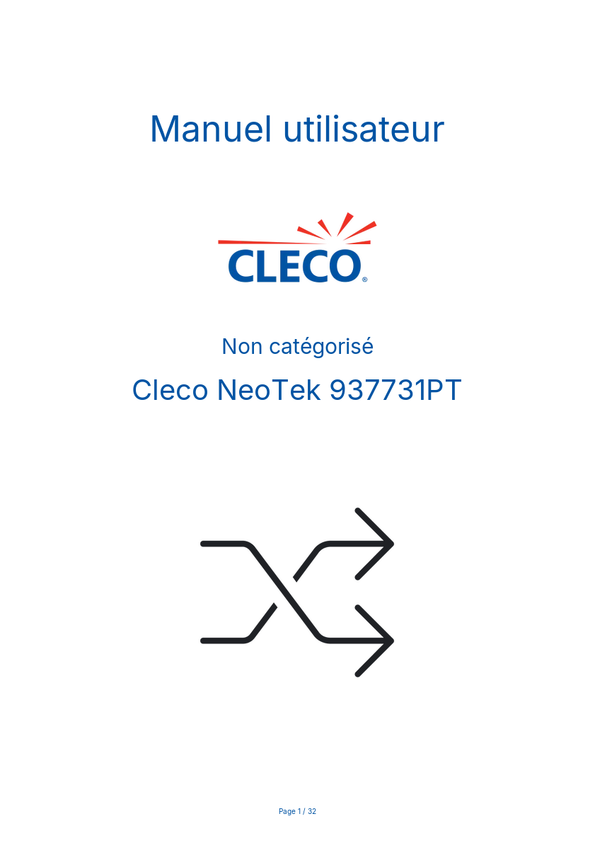 Image de la première page du manuel de l'appareil NeoTek 937731PT