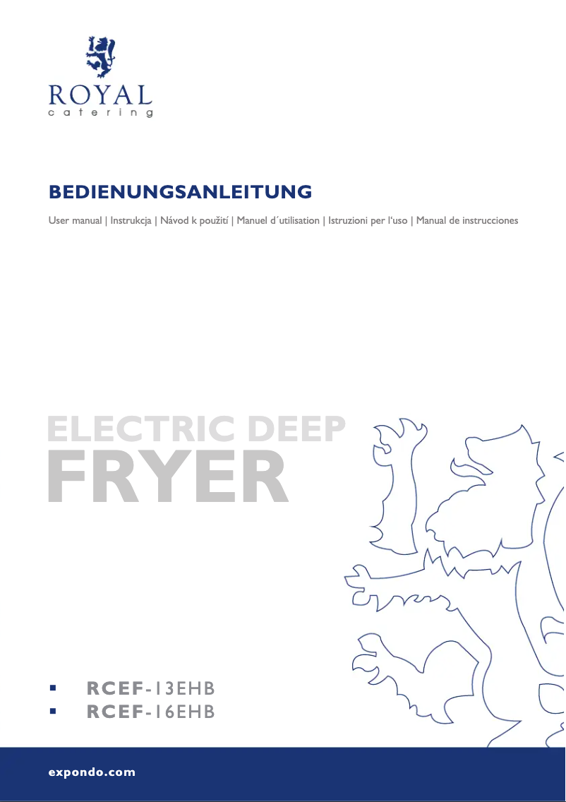 Page n°1 - Manuel utilisateur Royal Catering RCEF-16EHB