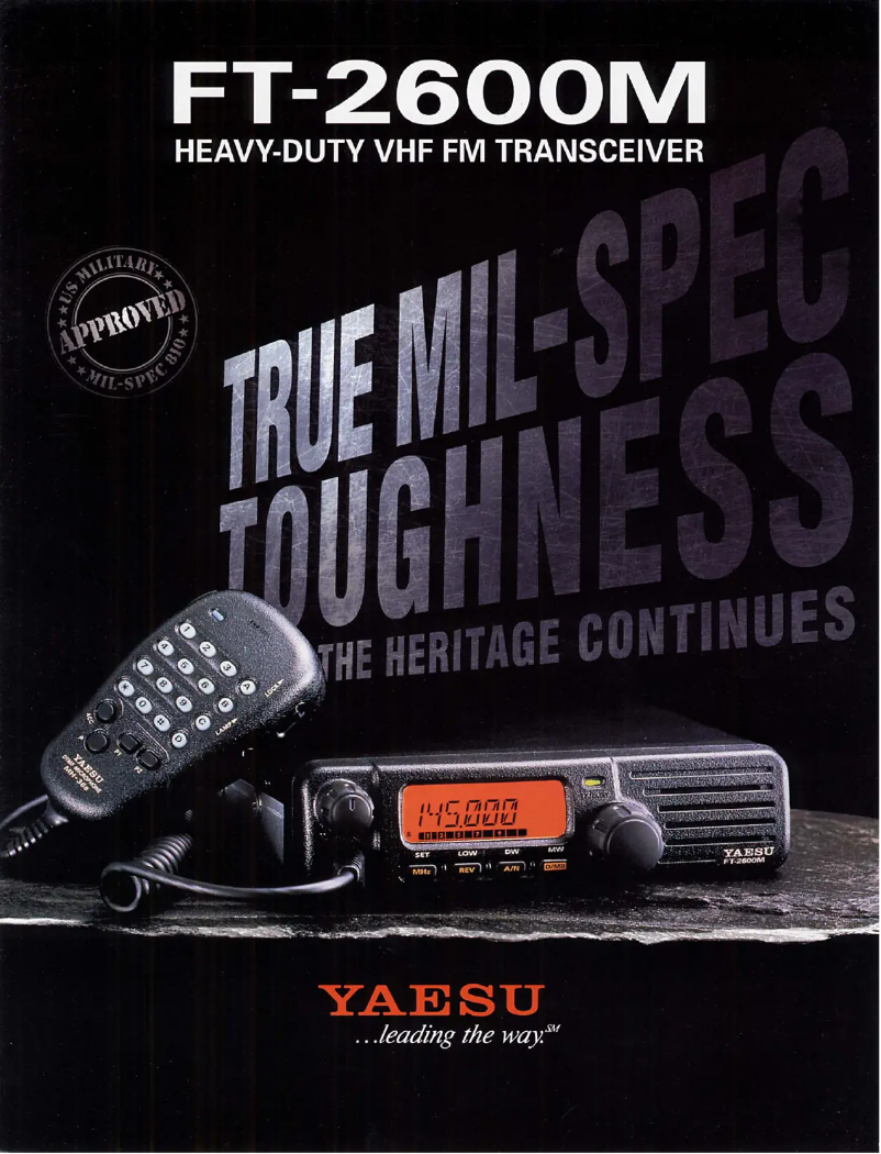 Page 1 de la notice Brochure Yaesu FT-2600M