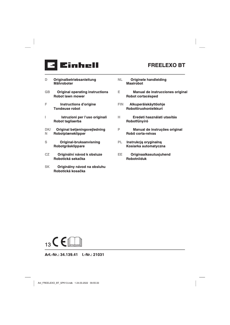 Page 1 de la notice Manuel utilisateur Einhell FREELEXO Kit 600