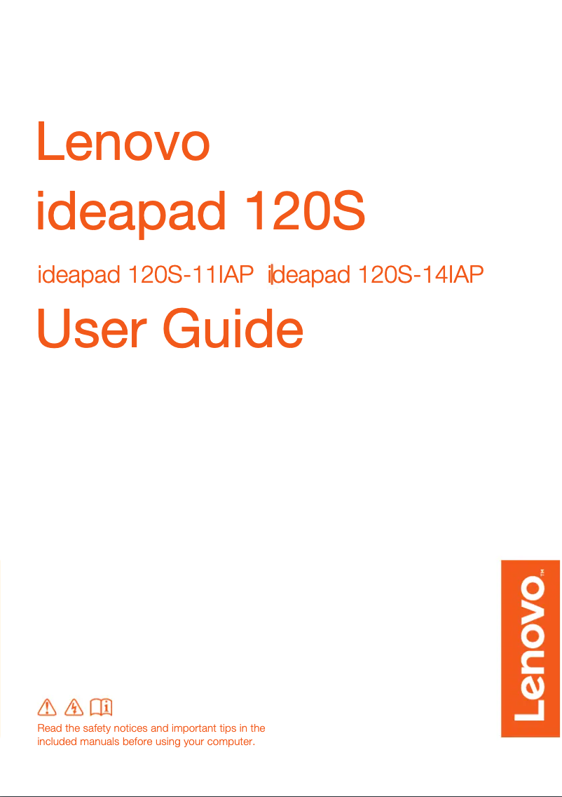 Page n°1 - Manuel utilisateur Lenovo IdeaPad 120S