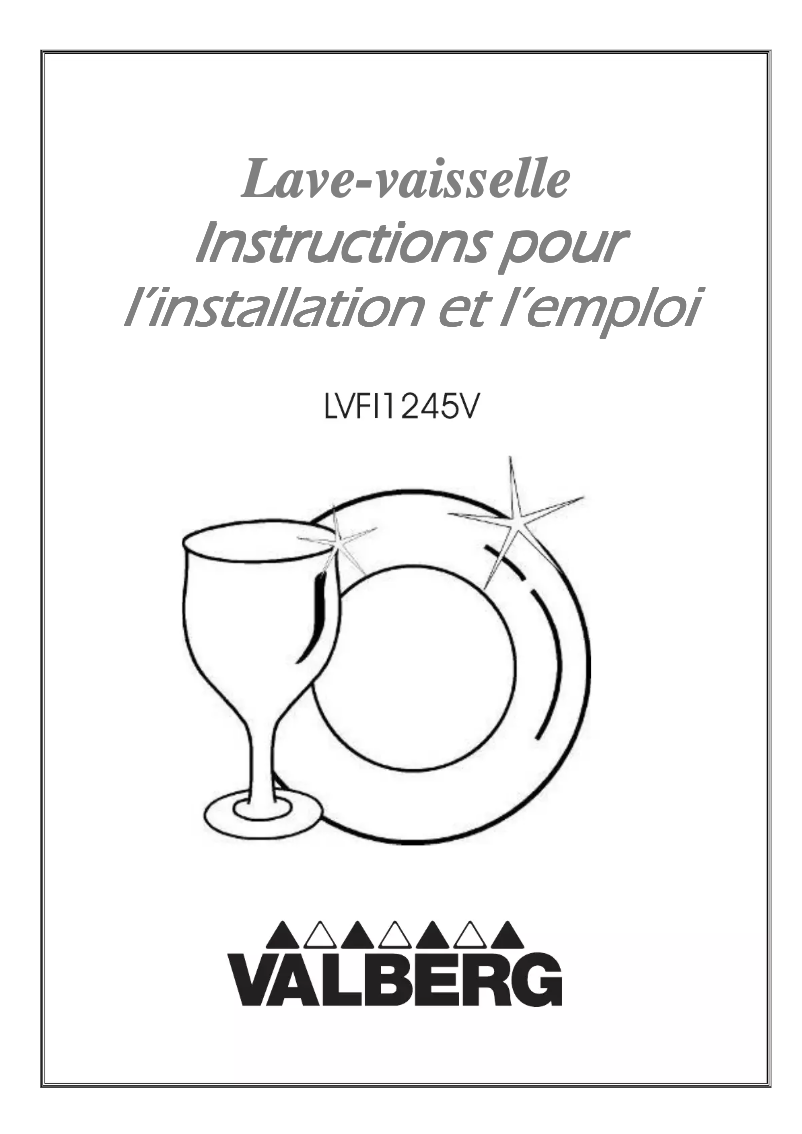 Page n°1 - Manuel utilisateur Valberg LVFI 1245 V