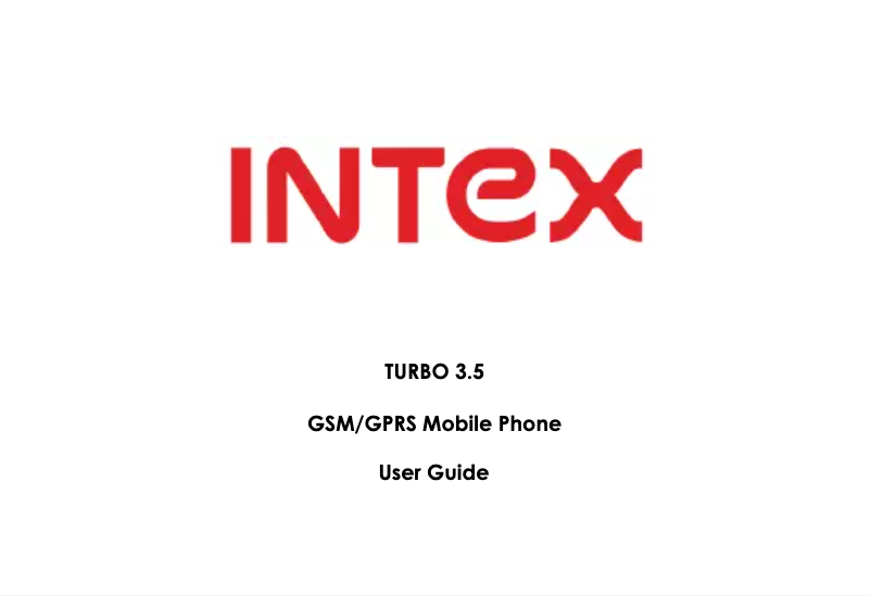 Page n°1 - Manuel utilisateur Intex Turbo 3.5