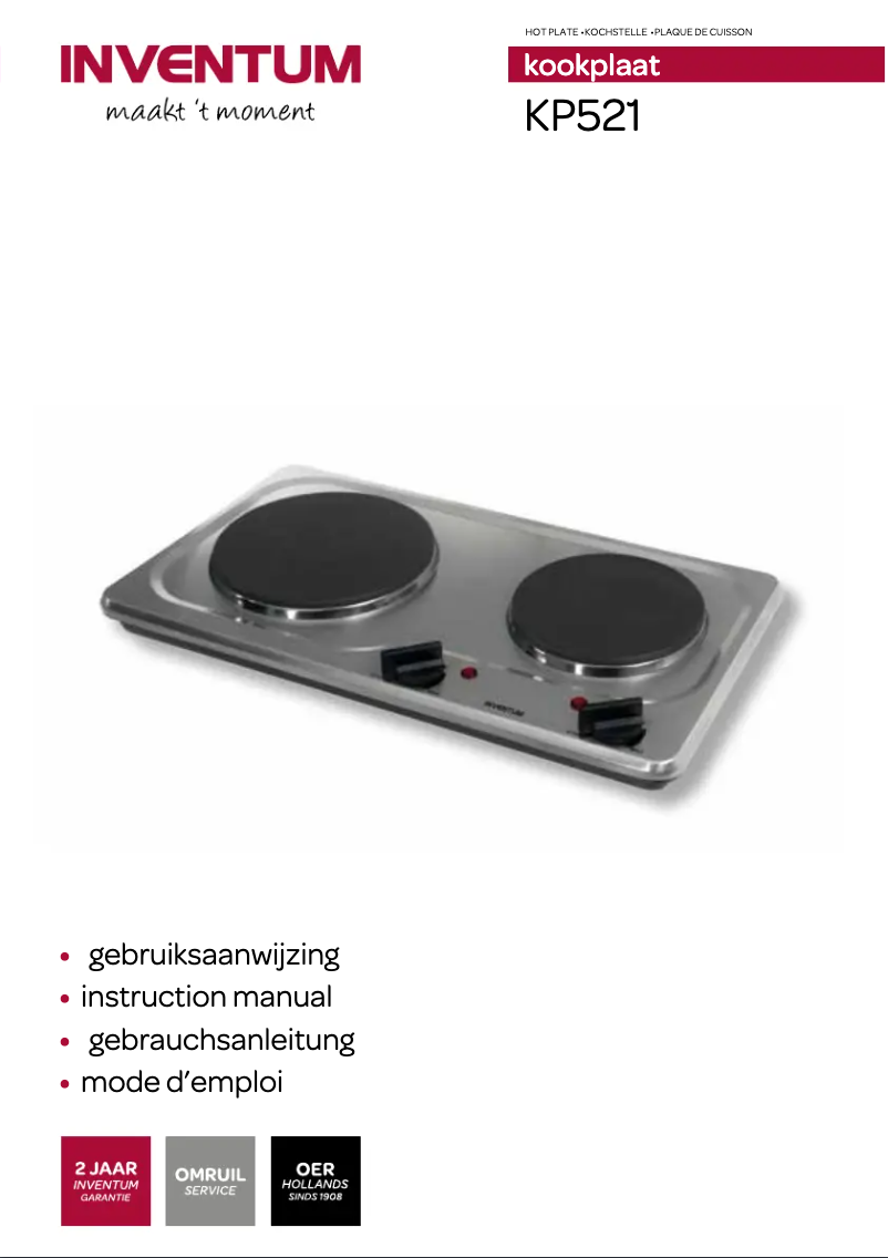 Page n°1 - Manuel utilisateur Inventum KP521S