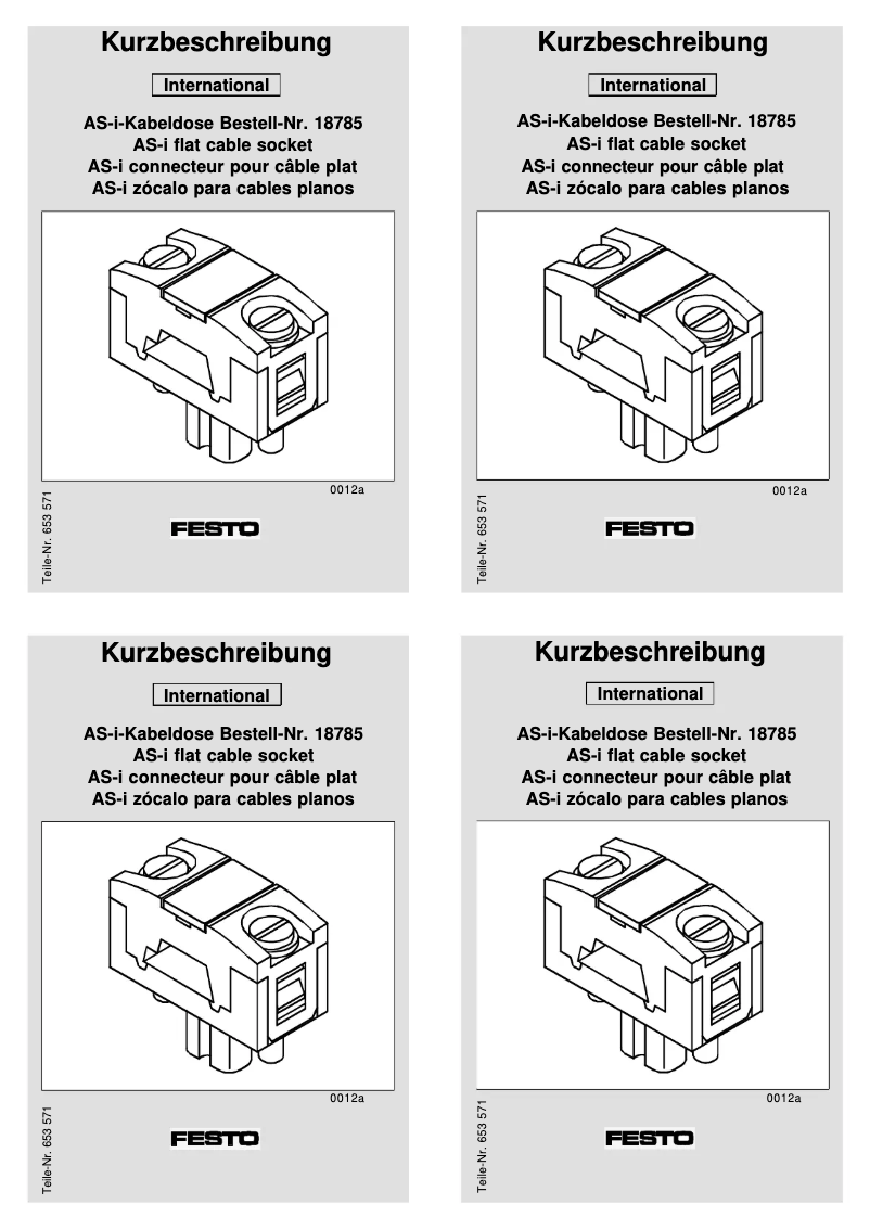Image de la première page du manuel de l'appareil ASI-SD-FK