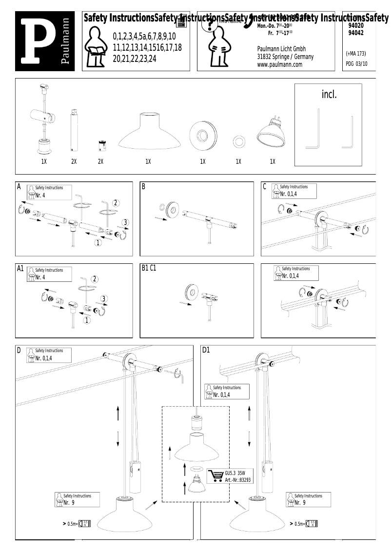 Page n°1 - Manuel utilisateur Paulmann Pepper 940.20